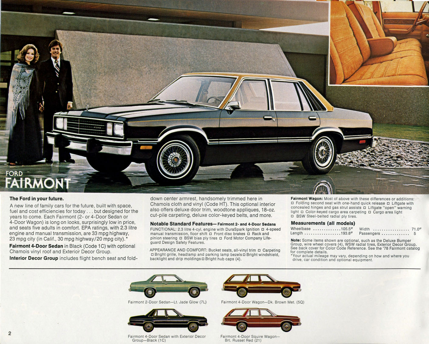 1978 Ford Model Range Foldout Page 5